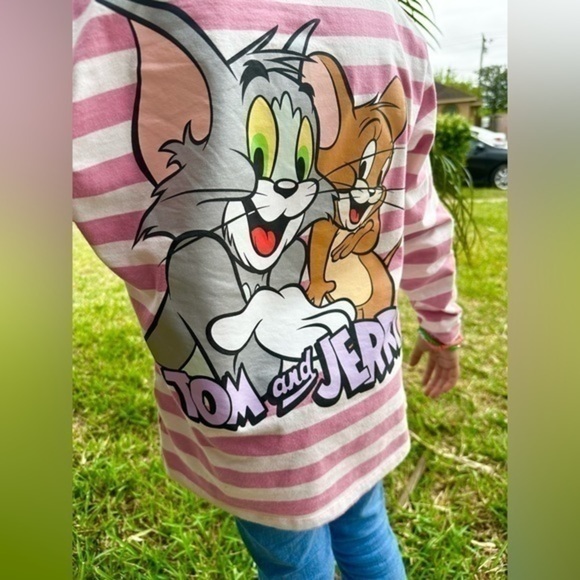 ZARA KIDS STRIPED FOIL TOM AND JERRY © &™ WARNER BROS. SHIRT - Picture 9 of 16
